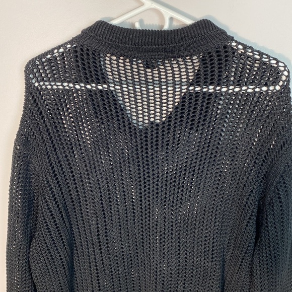 Piazza Sempione Crocket Black Knit Women's Sweater Cardigan size 46 - Picture 4 of 10